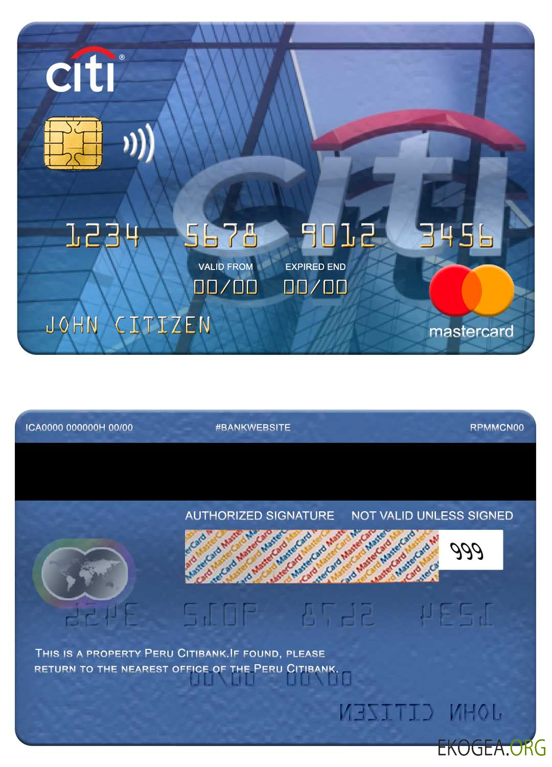 Carte Mastercard Pérou Citibank